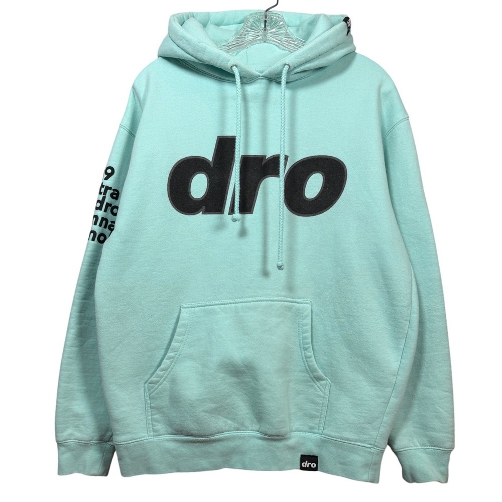 Dro Life Mint Green Graphic Hoodie Streetwear Pullover Mens L